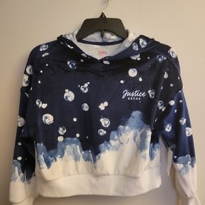 Justice Girls Velour Hoodie -Navy Size S (7/8) New with tags